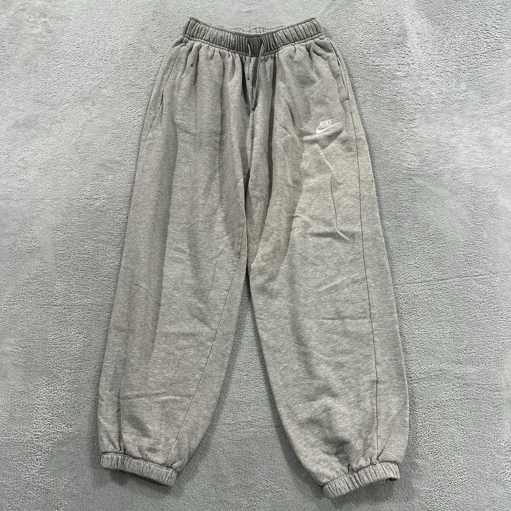 Nike Baggy Sweatpants Women's XS Fleece Gray Tapered Active Gym Lounge